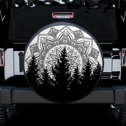 Mandala Style Tatoo Jeep Car Spare Tire Cover