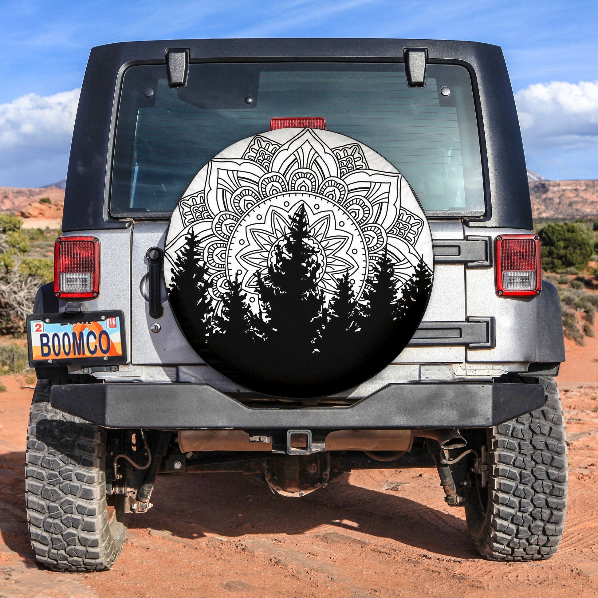 Mandala Style Tatoo Jeep Car Spare Tire Cover