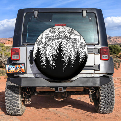 Mandala Style Tatoo Jeep Car Spare Tire Cover