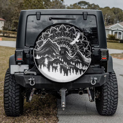 Mandala Sunrise Moutain Wild Car Spare Tire Cover
