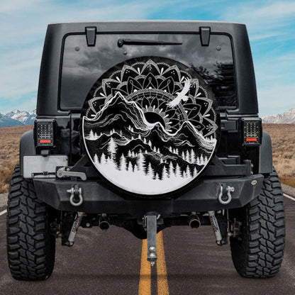 Mandala Sunrise Moutain Wild Car Spare Tire Cover