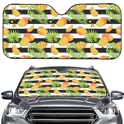 Mango Fruit Striped Pattern Print Car Windshield Sun Shade