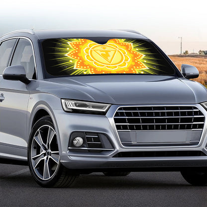 Manipura Chakra Mandala Print Car Windshield Sun Shade