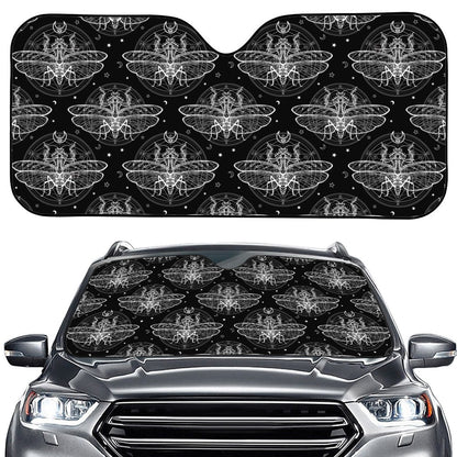 Mantis Spirit Animal Pattern Print Car Windshield Sun Shade