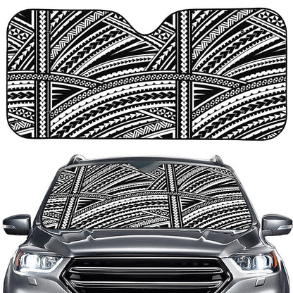 Maori Polynesian Tribal Tattoo Print Car Windshield Sun Shade