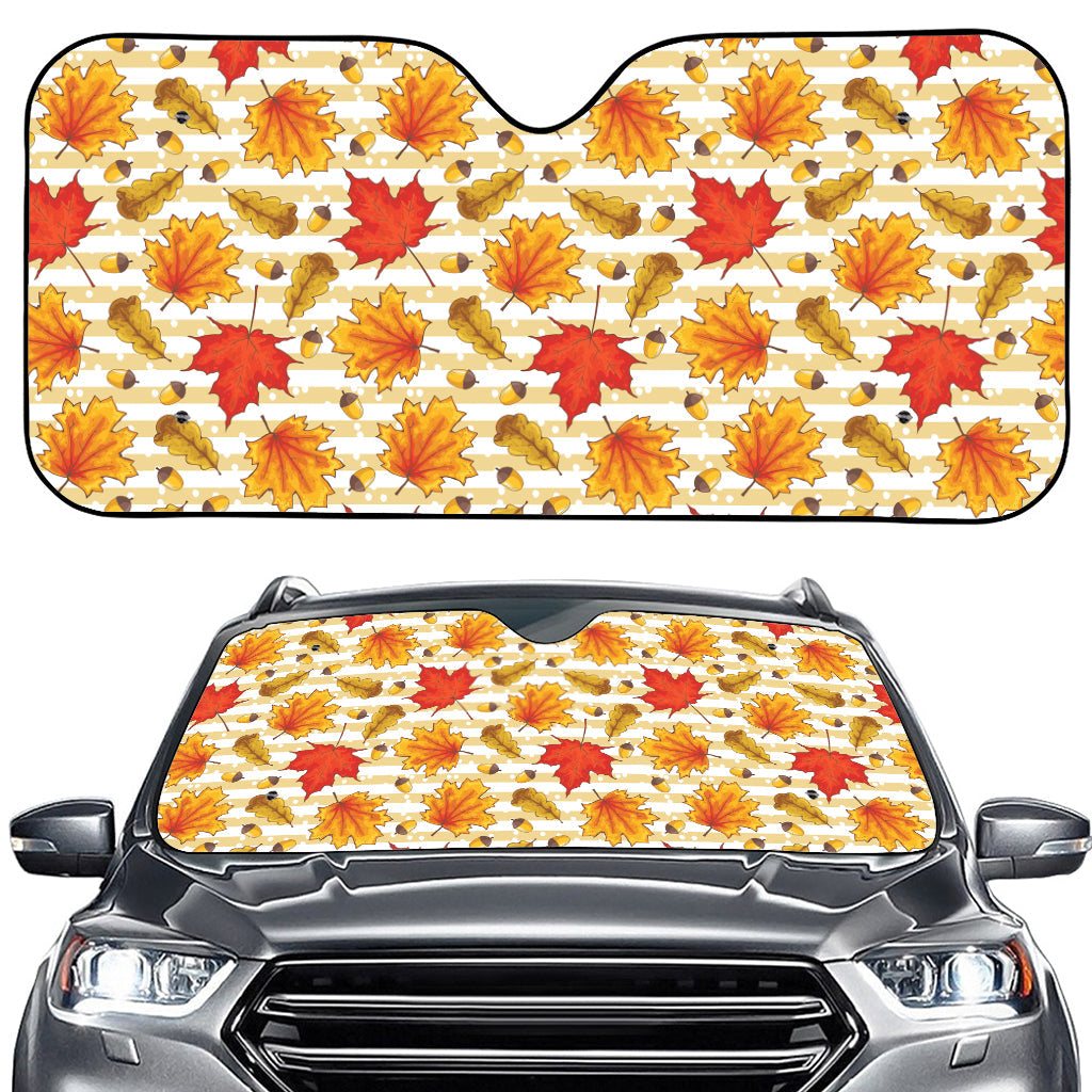 Maple And Oak Pattern Print Car Windshield Sun Shade