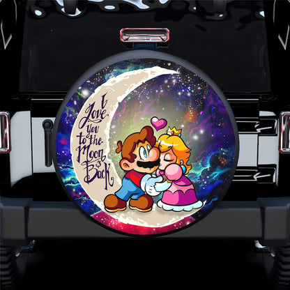 Mario Couple Love You To The Moon Galaxy Spare Tire Cover