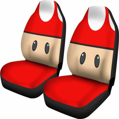 Mario Mushroom Car Seat Covers 2 Universal Fit 051012