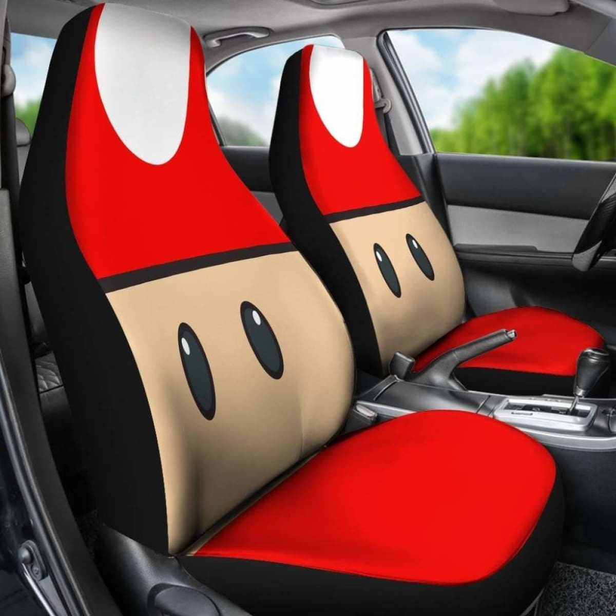 Mario Mushroom Car Seat Covers 2 Universal Fit 051012
