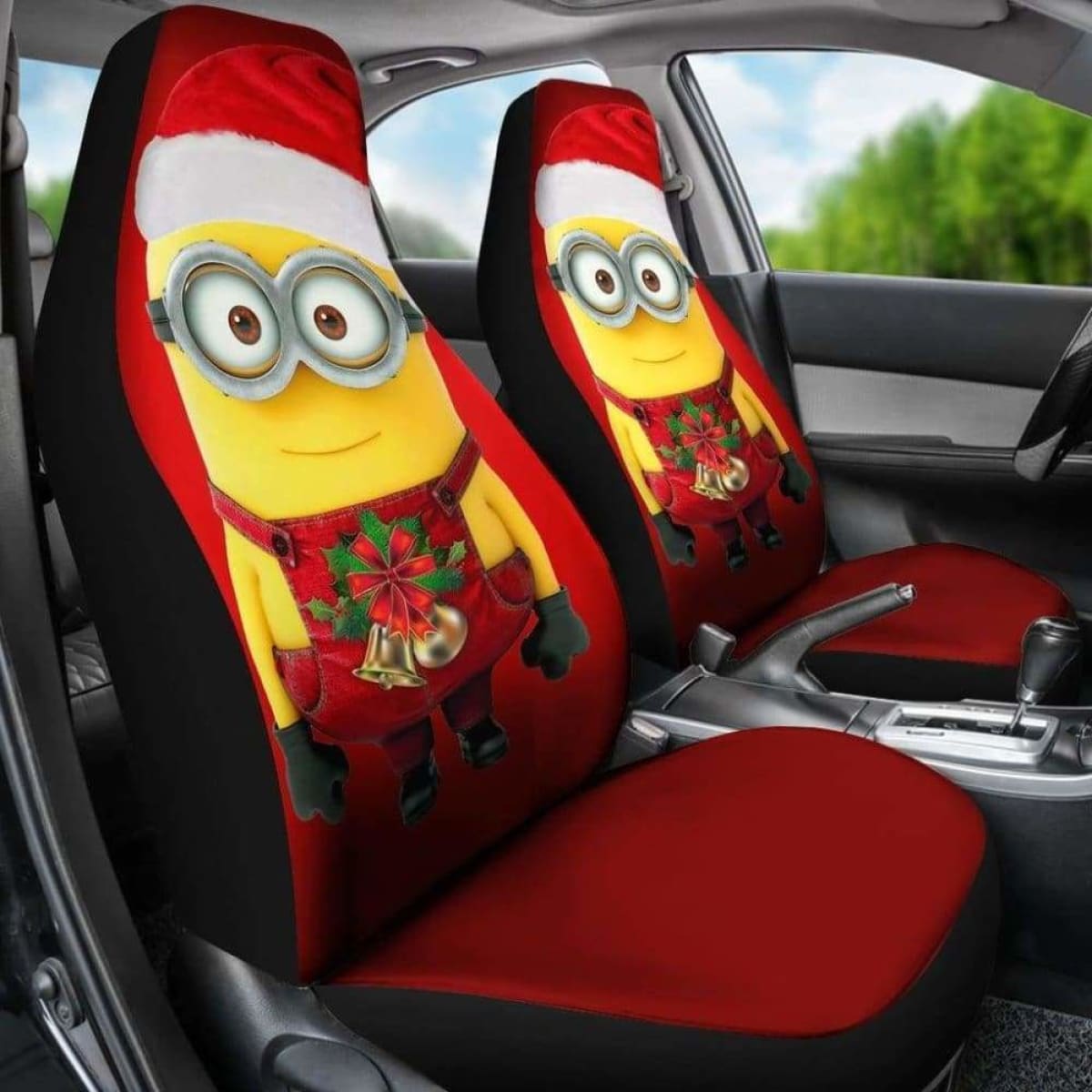 Marry Christmas Minions Car Seat Covers Universal Fit 051012