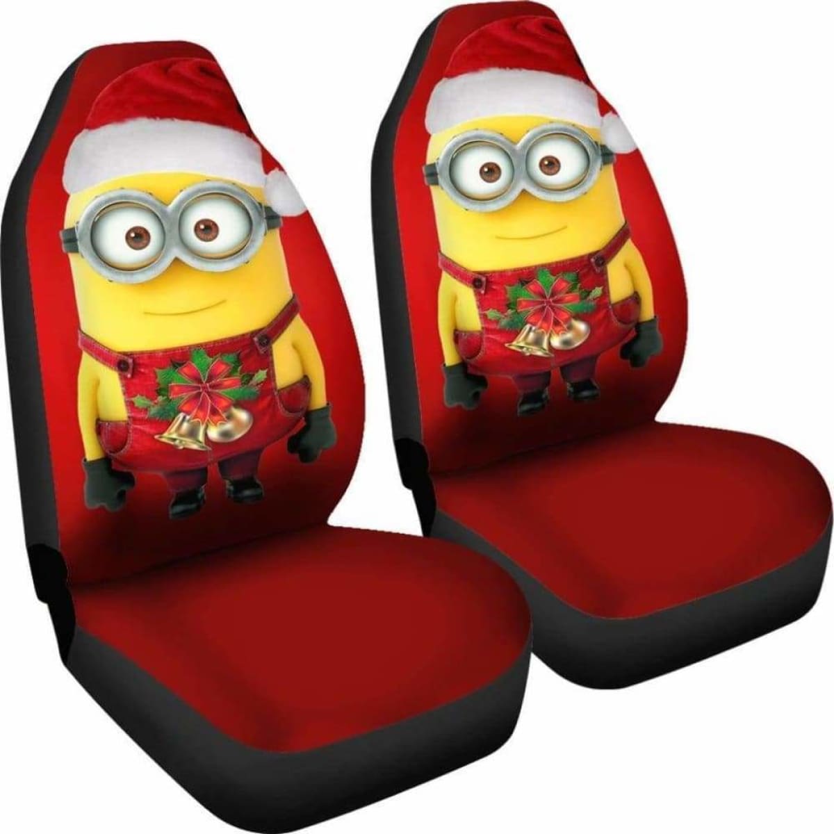 Marry Christmas Minions Car Seat Covers Universal Fit 051012