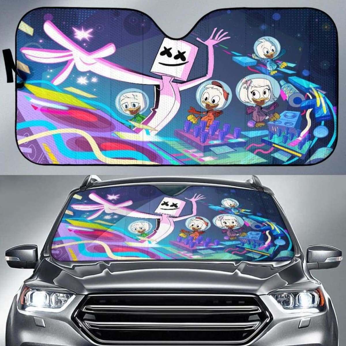 Marshmello Ducktales Car Sun Shades 918b Universal Fit