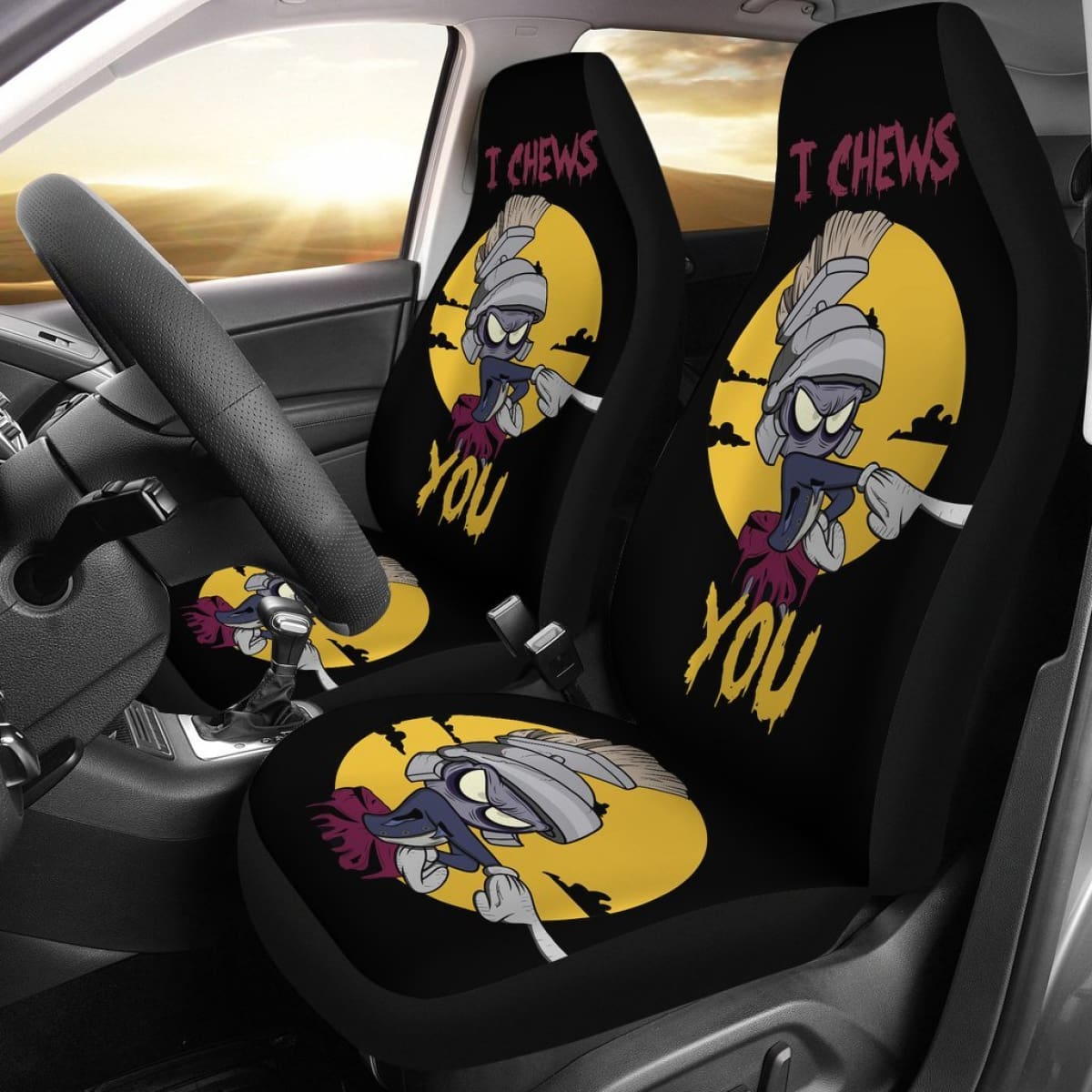 Martian Looney Tunes Cartoon Car Seat Covers H200215 Universal Fit 225311
