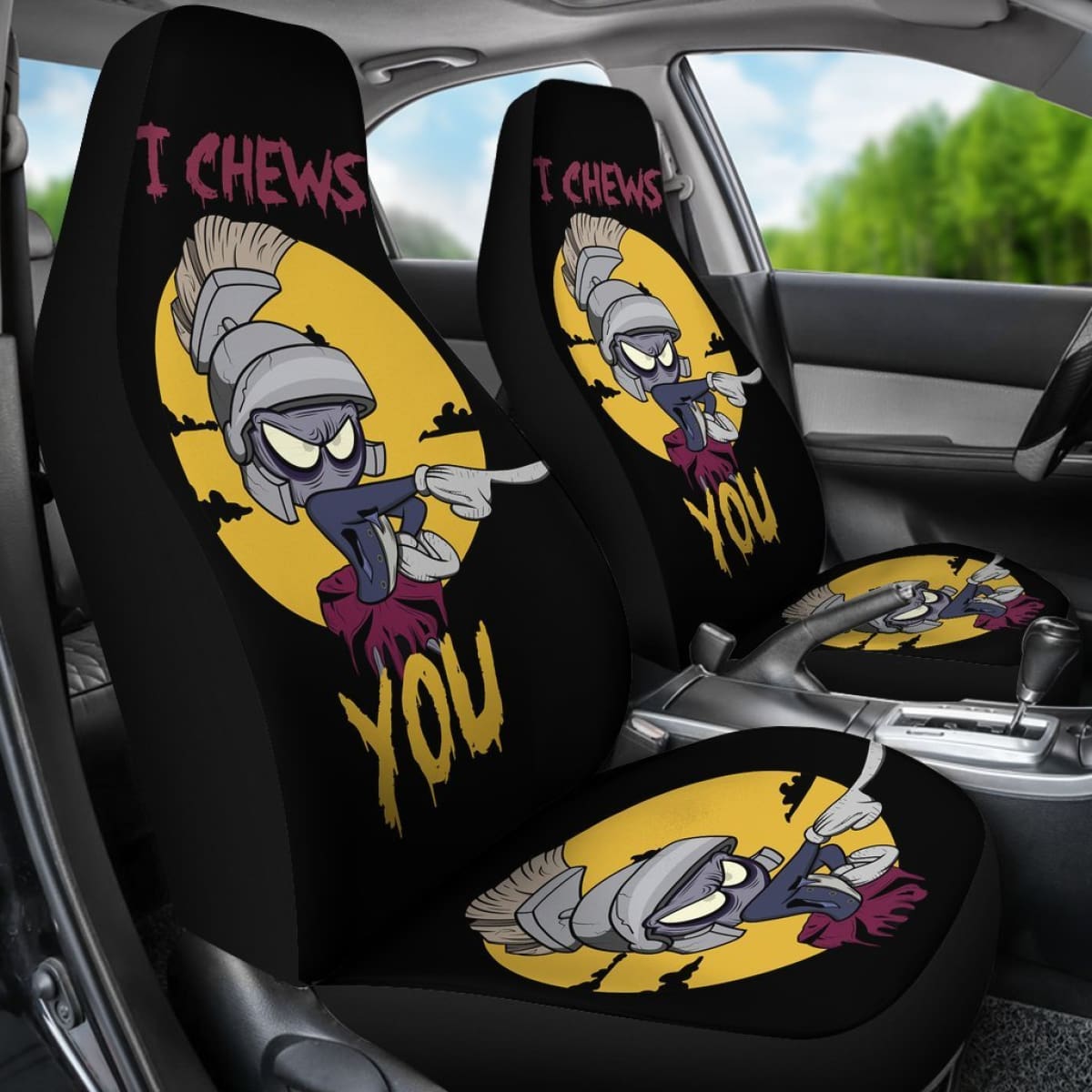 Martian Looney Tunes Cartoon Car Seat Covers H200215 Universal Fit 225311