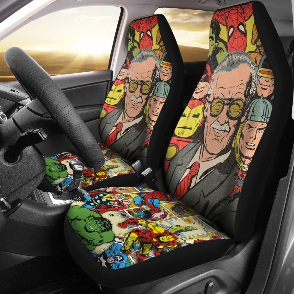 Marvel Comics Stan Lee & All Characters Car Seat Covers Lt02 Universal Fit 225721