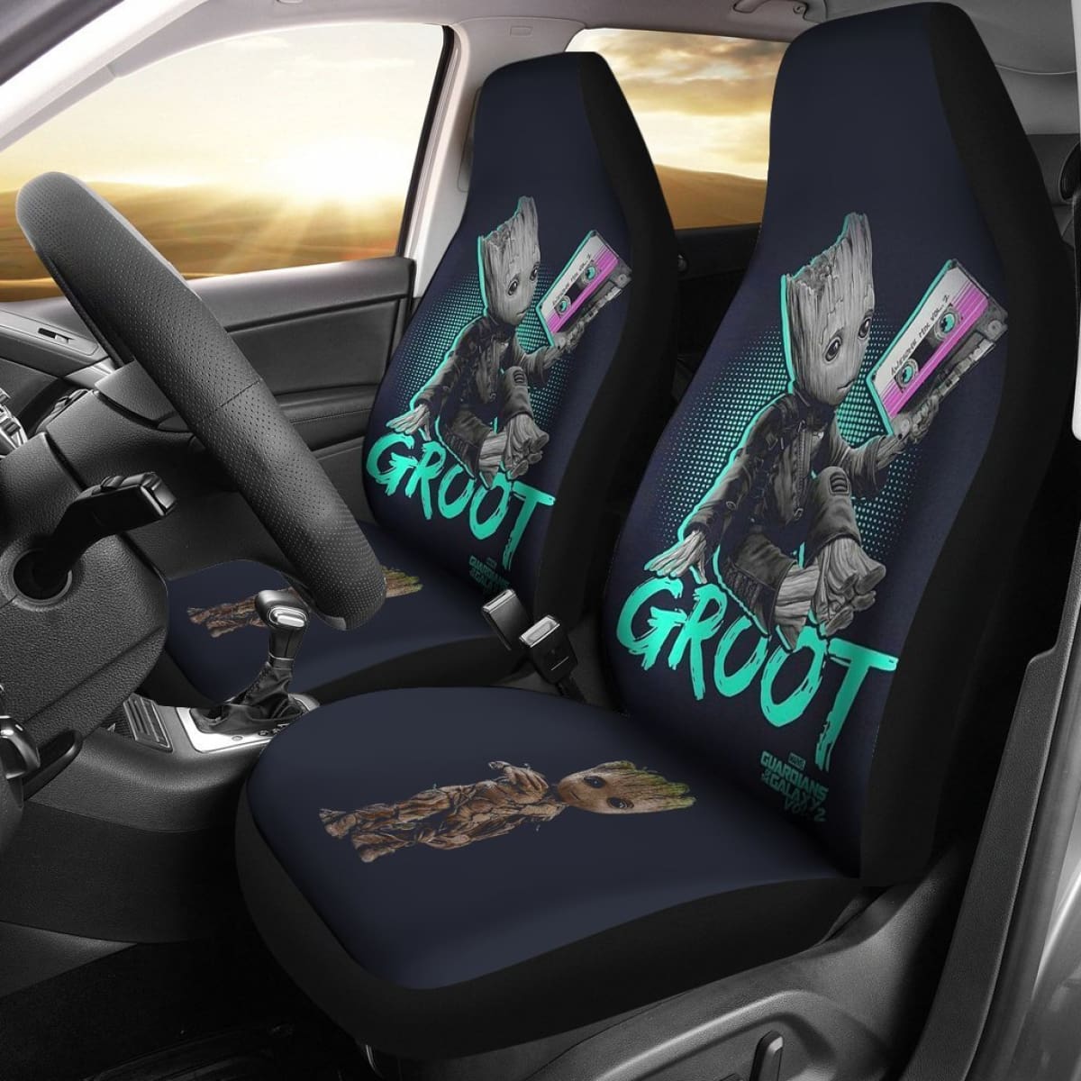 Marvel Guardians Of The Galaxy Groot Tape Car Seat Covers Lt03 Universal Fit 225721