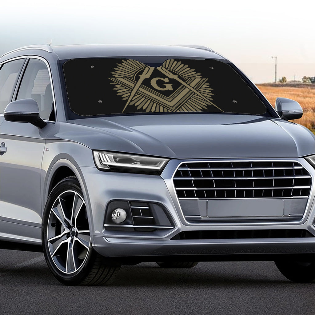 Masonic Freemasonry Print Car Windshield Sun Shade