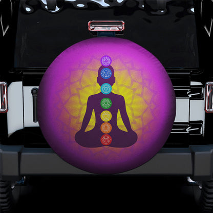 Meditating Human Spare Tire Cover
