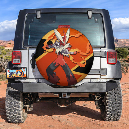 Mega Blaziken Car Spare Tire Cover
