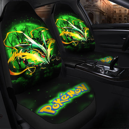 Mega X Rayquaza Legendary Pokemon Moonlight Car Seat Covers