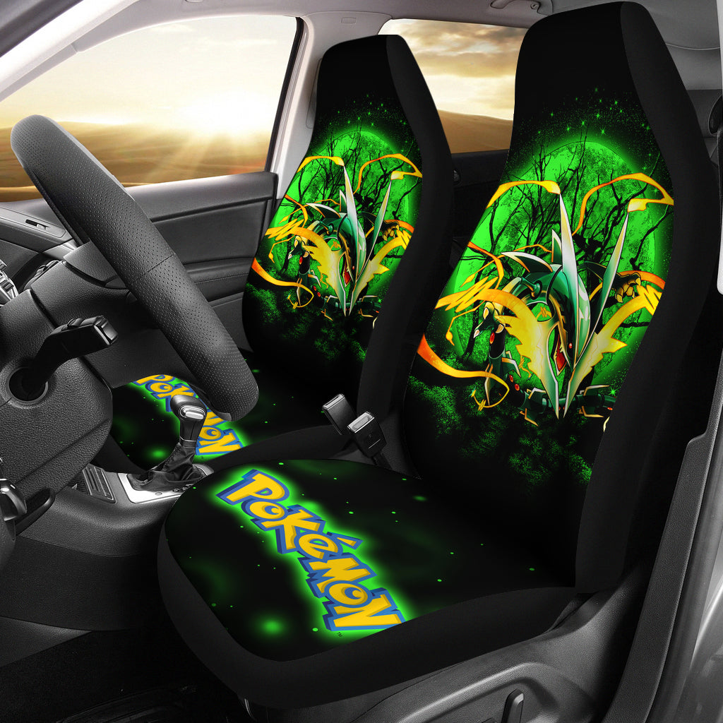Mega X Rayquaza Legendary Pokemon Moonlight Car Seat Covers