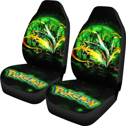 Mega X Rayquaza Legendary Pokemon Moonlight Car Seat Covers