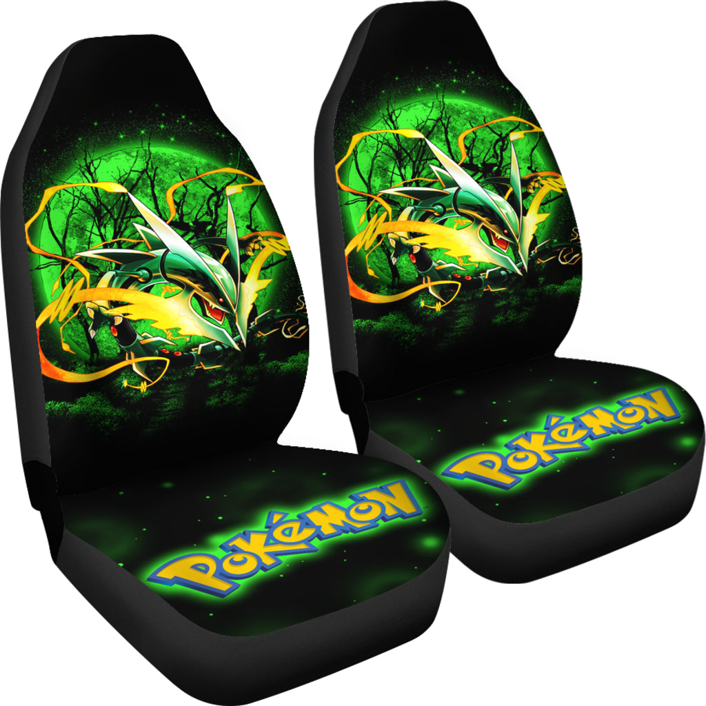 Mega X Rayquaza Legendary Pokemon Moonlight Car Seat Covers