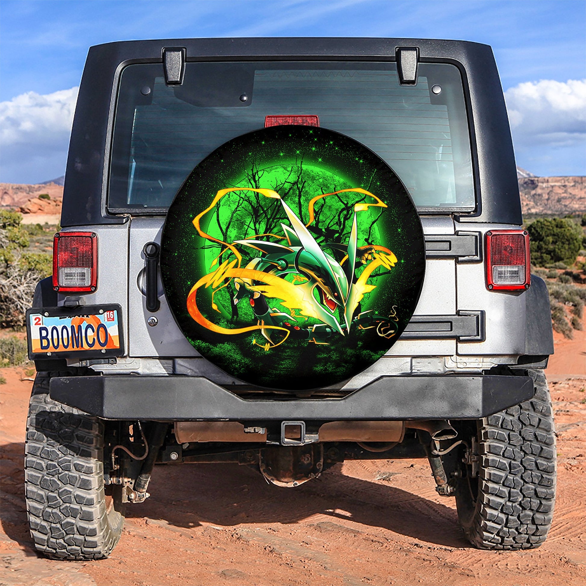 Mega X Rayquaza Moonlight Spare Tire Cover