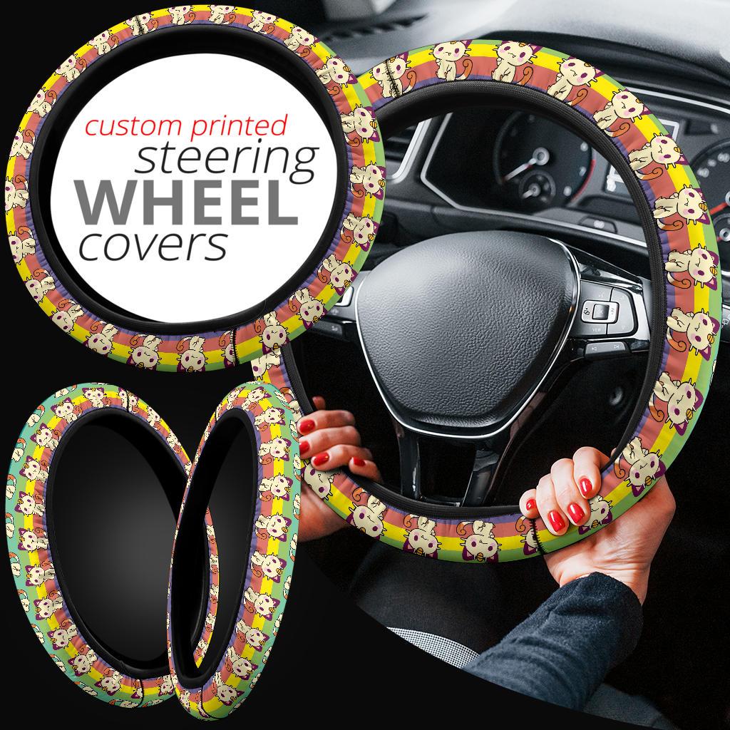 Meowth Anime Custom Car Steering Wheel Cover