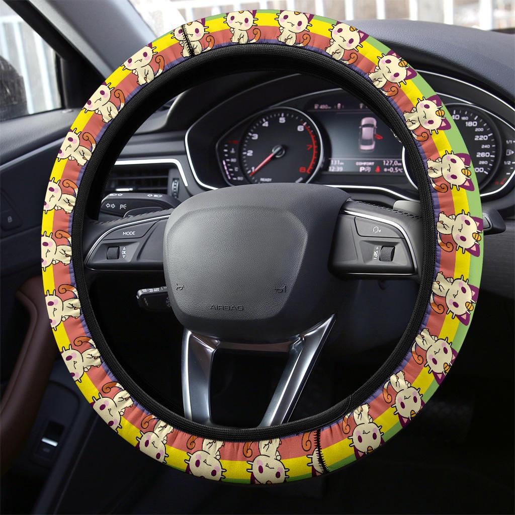 Meowth Anime Custom Car Steering Wheel Cover