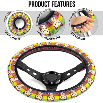 Meowth Anime Custom Car Steering Wheel Cover
