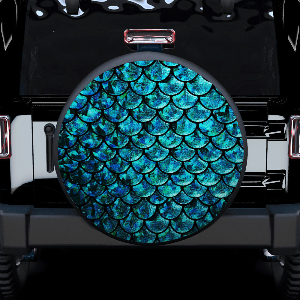 Mermaid Blue Jeep Car Spare Tire Cover