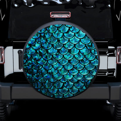 Mermaid Blue Jeep Car Spare Tire Cover