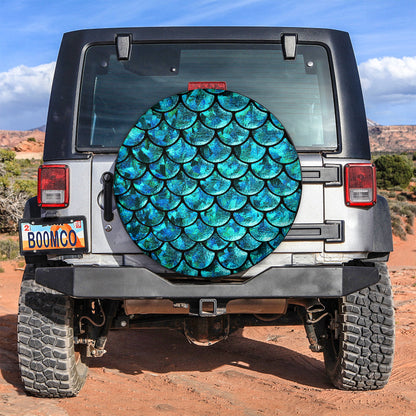 Mermaid Blue Jeep Car Spare Tire Cover