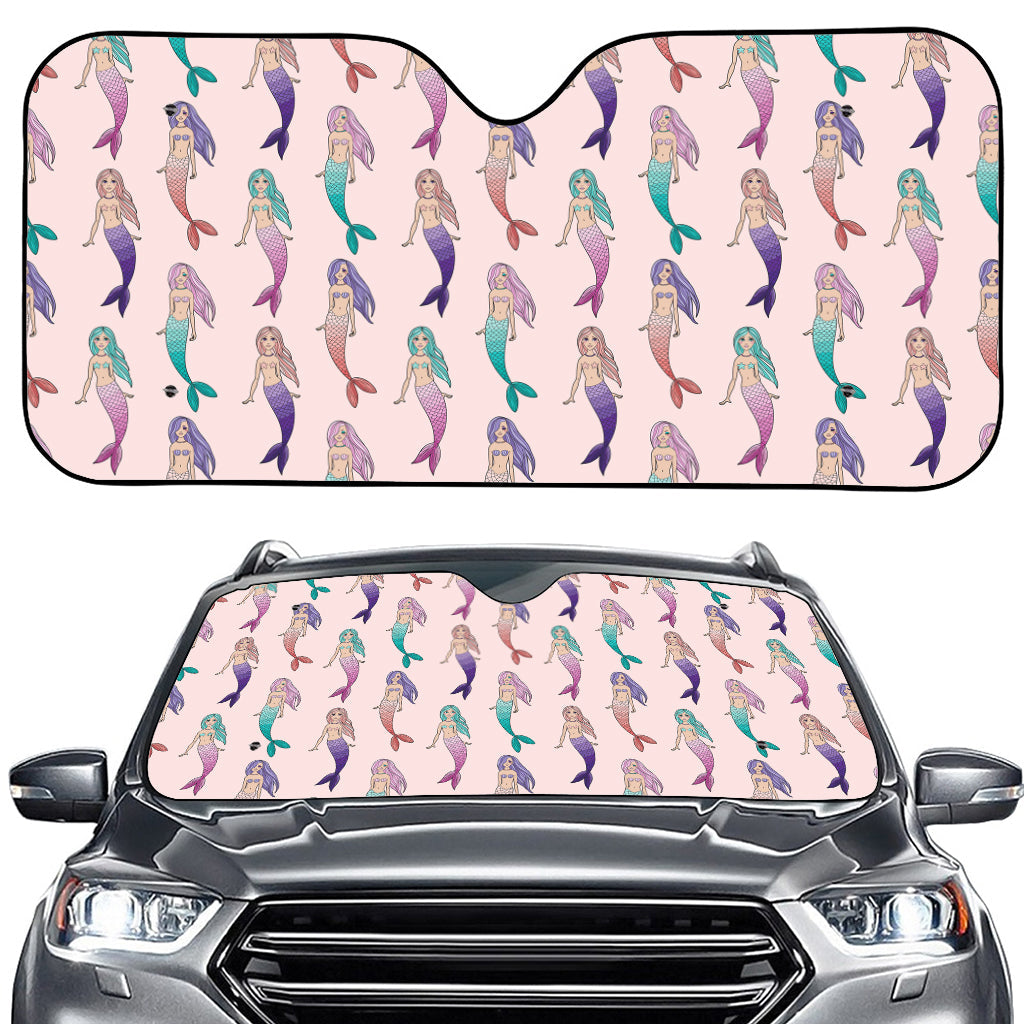 Mermaid Girls Pattern Print Car Windshield Sun Shade