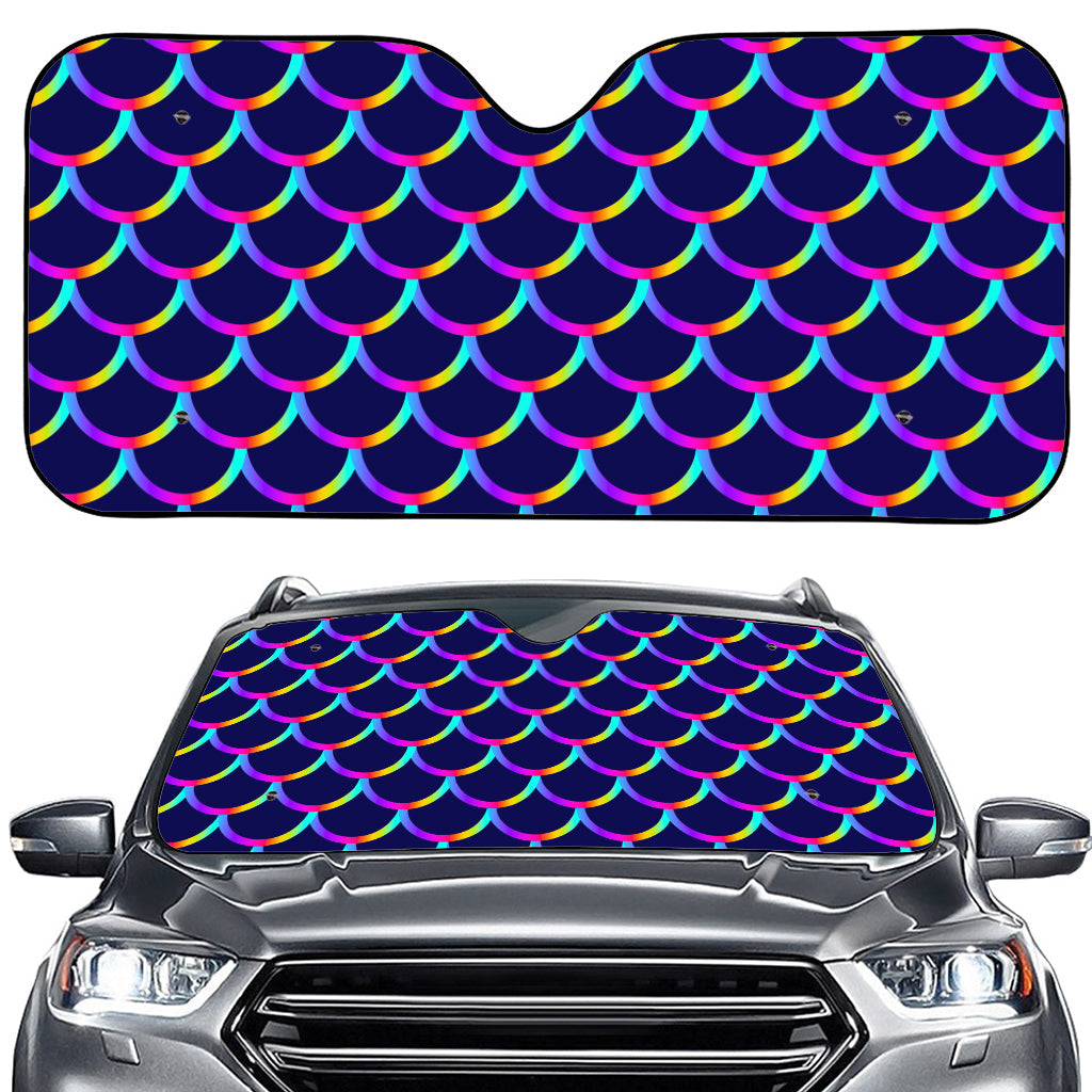 Mermaid Scales Pattern Print Car Windshield Sun Shade