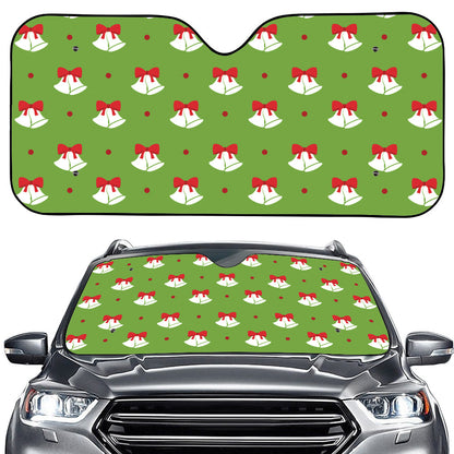 Merry Christmas Bells Pattern Print Car Windshield Sun Shade