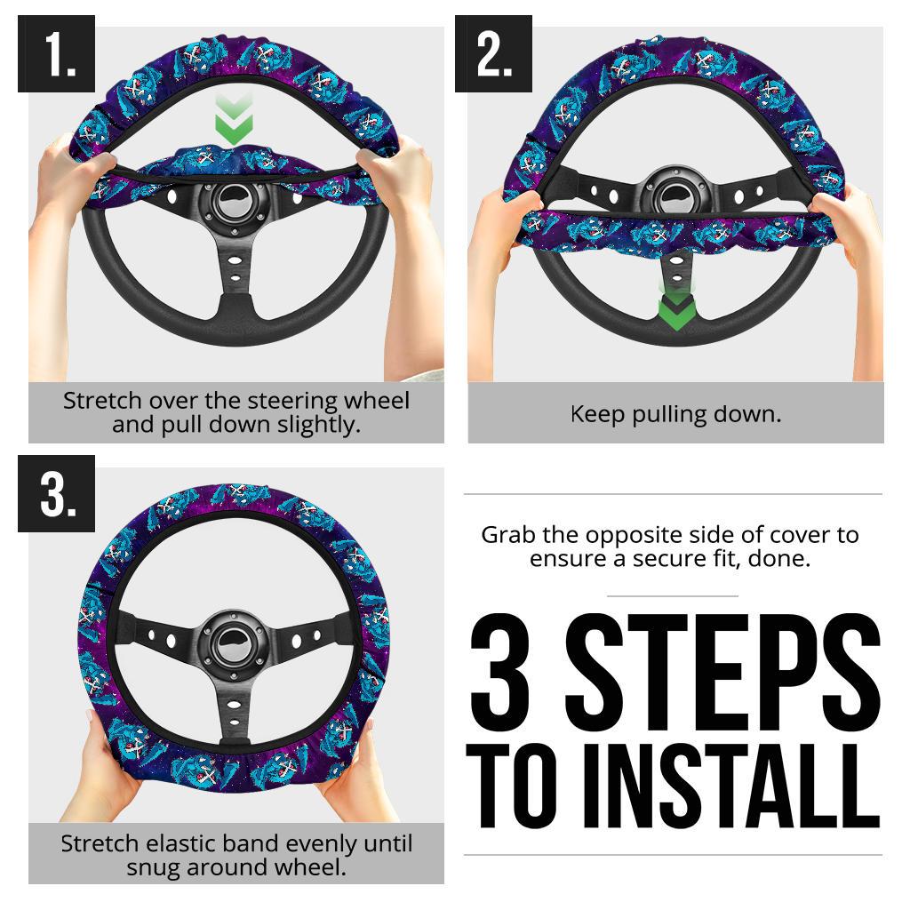 Metagross Anime Custom Car Steering Wheel Cover