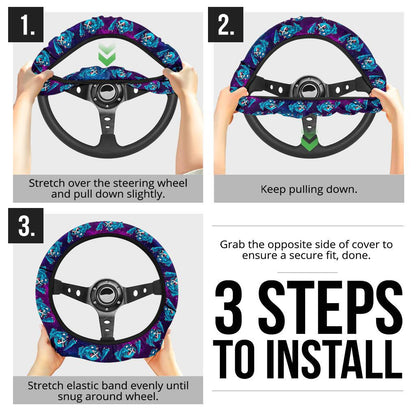 Metagross Anime Custom Car Steering Wheel Cover