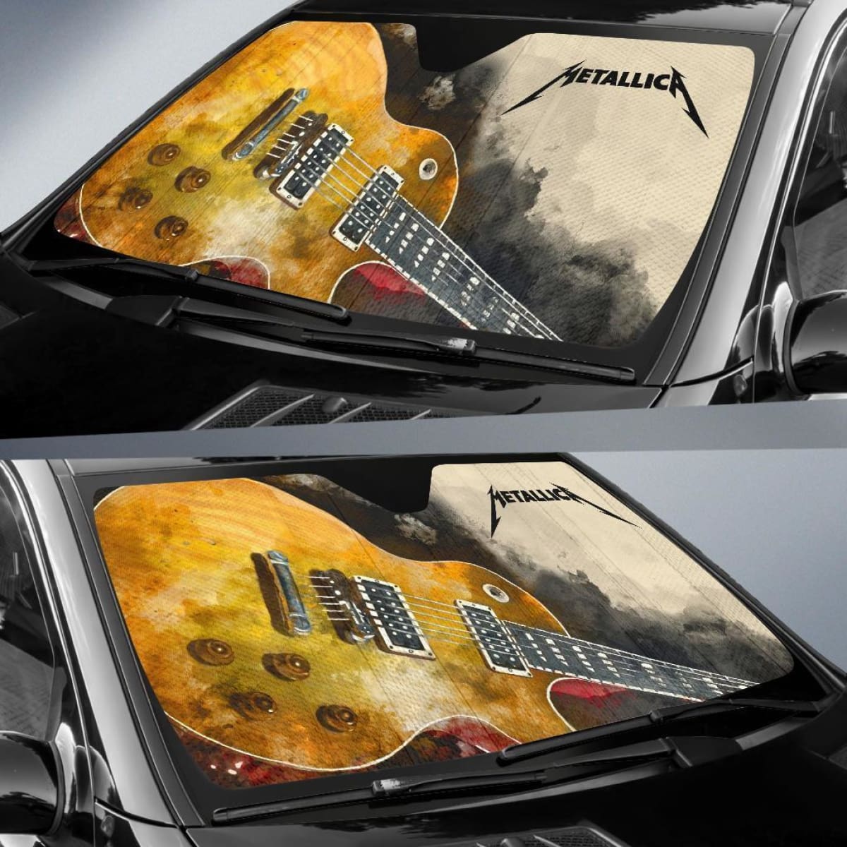Metallica Car Auto Sun Shade Guitar Rock Band Fan Universal Fit 174503