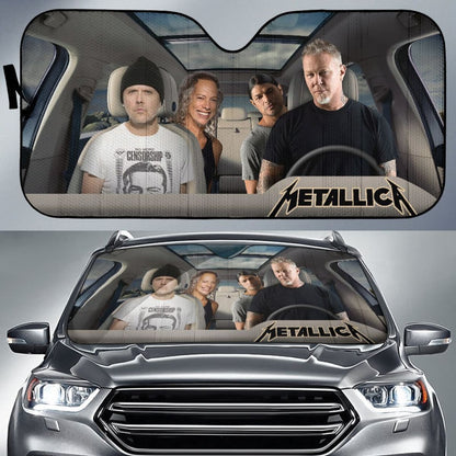 Metallica Car Sun Shade Rock Band Sun Visor Fan Gift Universal Fit 174503