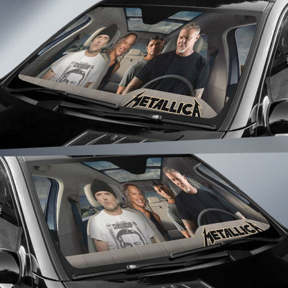 Metallica Car Sun Shade Rock Band Sun Visor Fan Gift Universal Fit 174503