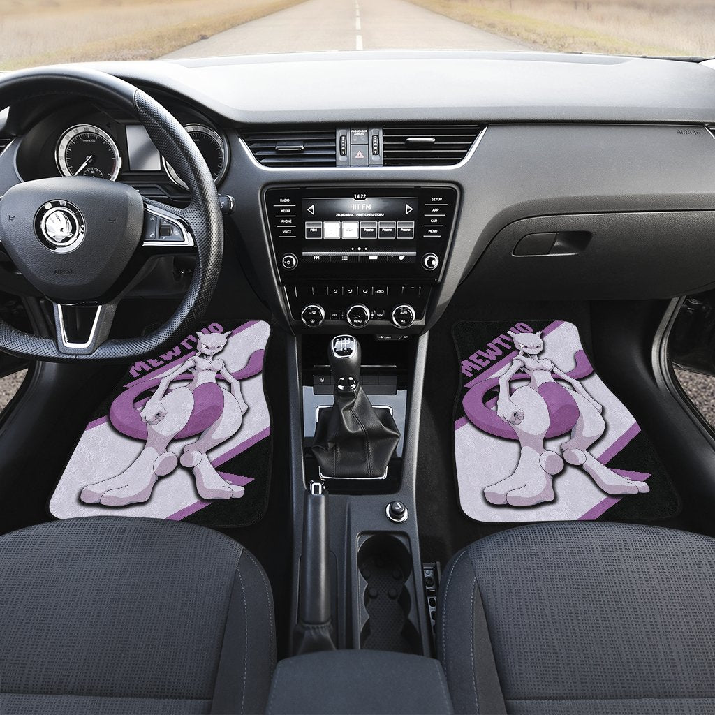 Mewtwo Car Floor Mats Custom Anime Car Interior Accessories