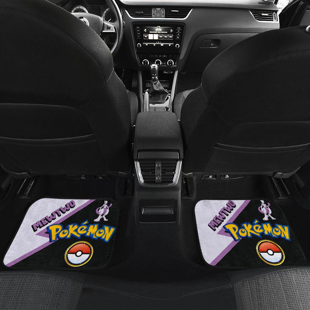 Mewtwo Car Floor Mats Custom Anime Car Interior Accessories