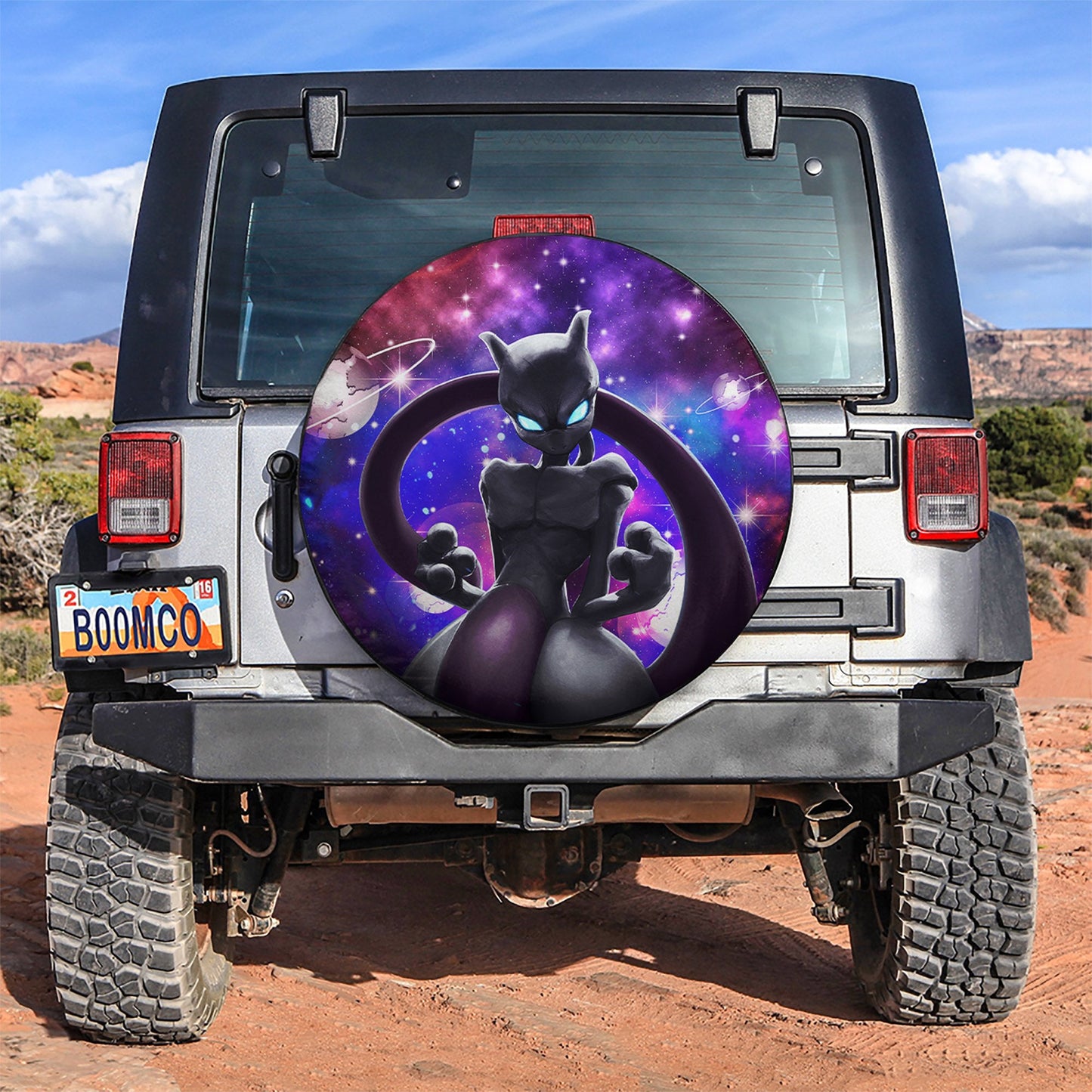 Mewtwo Galaxy Car Spare Tire Cover