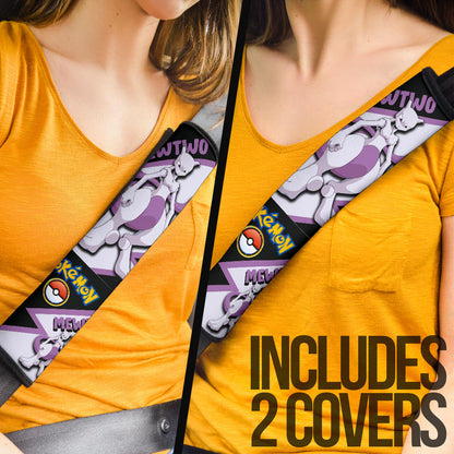 Mewtwo car seat belt covers Anime Custom Car Accessories
