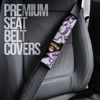 Mewtwo car seat belt covers Anime Custom Car Accessories
