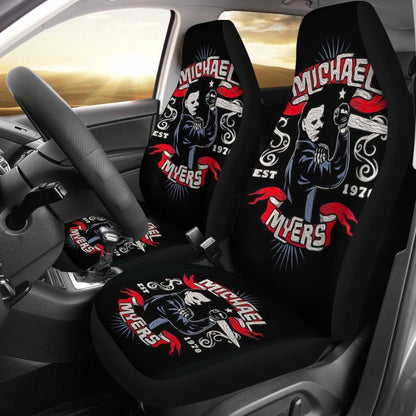 Michael Myers Art Halloween Car Seat Covers Movie Fan Gift Universal Fit 103530