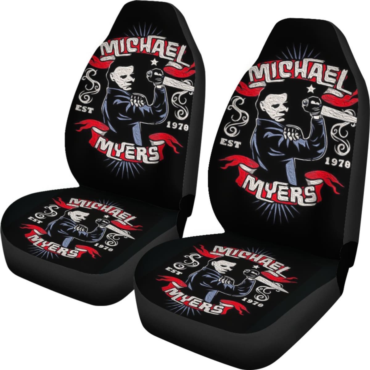 Michael Myers Art Halloween Car Seat Covers Movie Fan Gift Universal Fit 103530