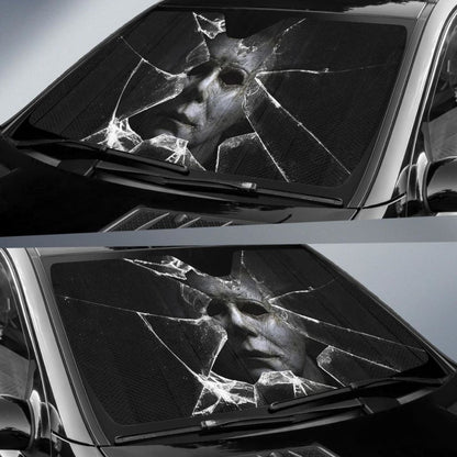 Michael Myers Car Auto Sun Shade Horror Windshield Broken Universal Fit 174503
